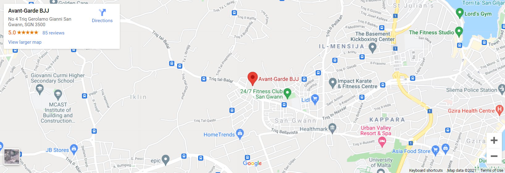 Where to find Avant Garde Brazilian Jiu Jitsu Malta